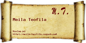 Meila Teofila névjegykártya